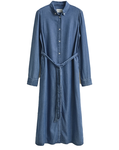 Gant - Chambray Skjorte Kjole - Light Indigo